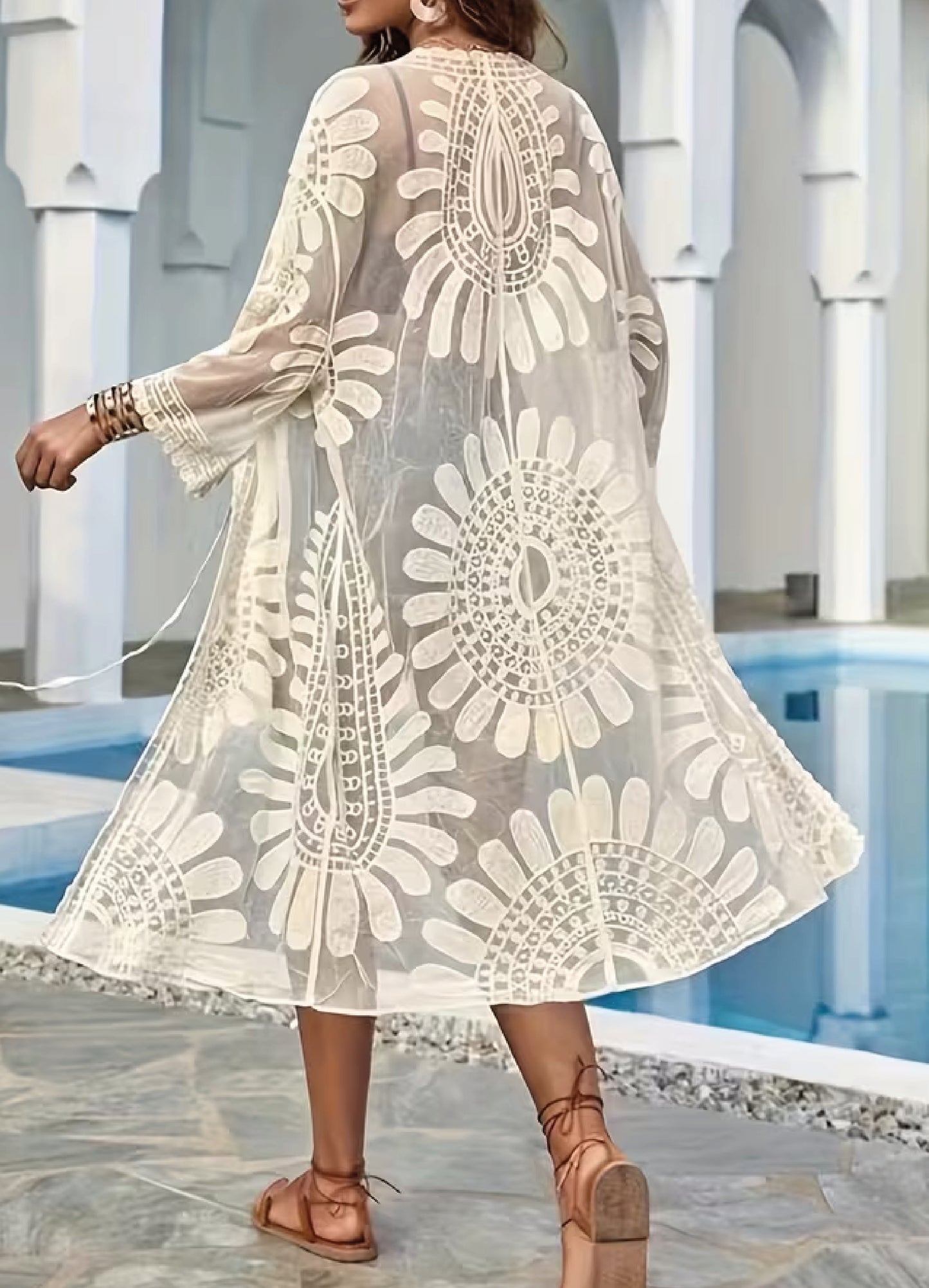 Art. 355313 Kimono largo tejido Crudo