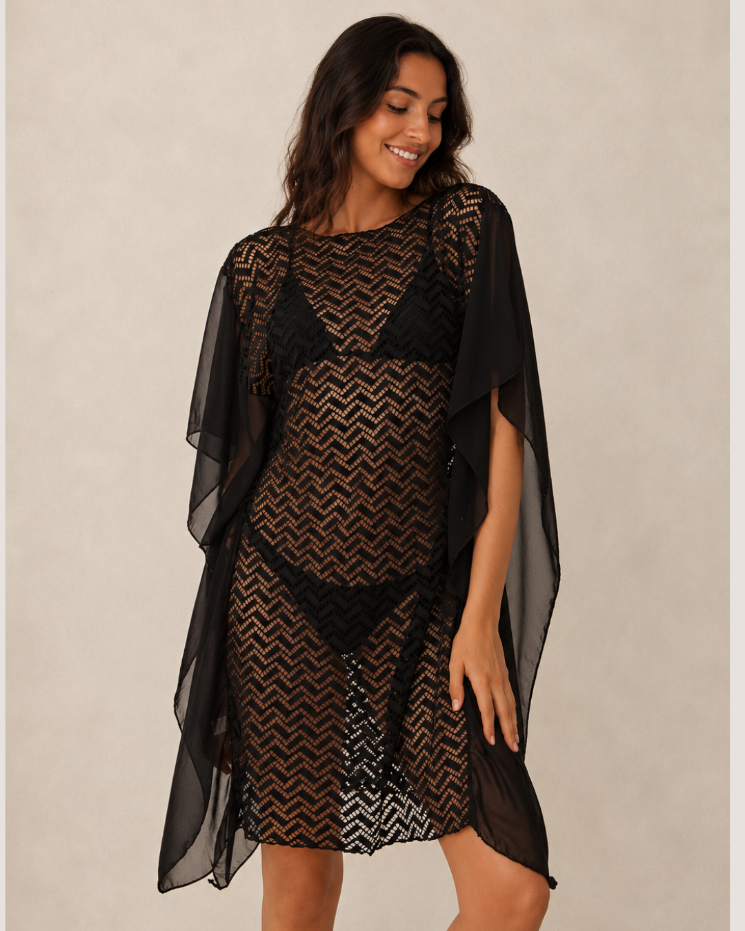 Art. 37205002 Blusa Vestido Caftán Negro