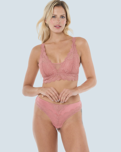 Art. 61026038 Set de Encaje Rosa Viejo