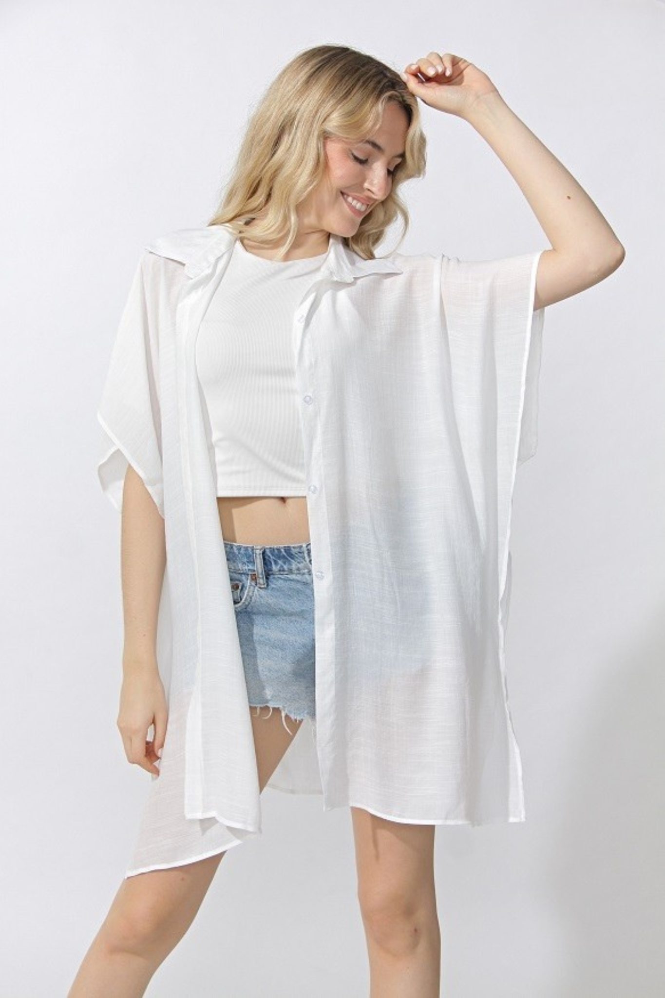 Art. 362075 Vestido camisero Blanco