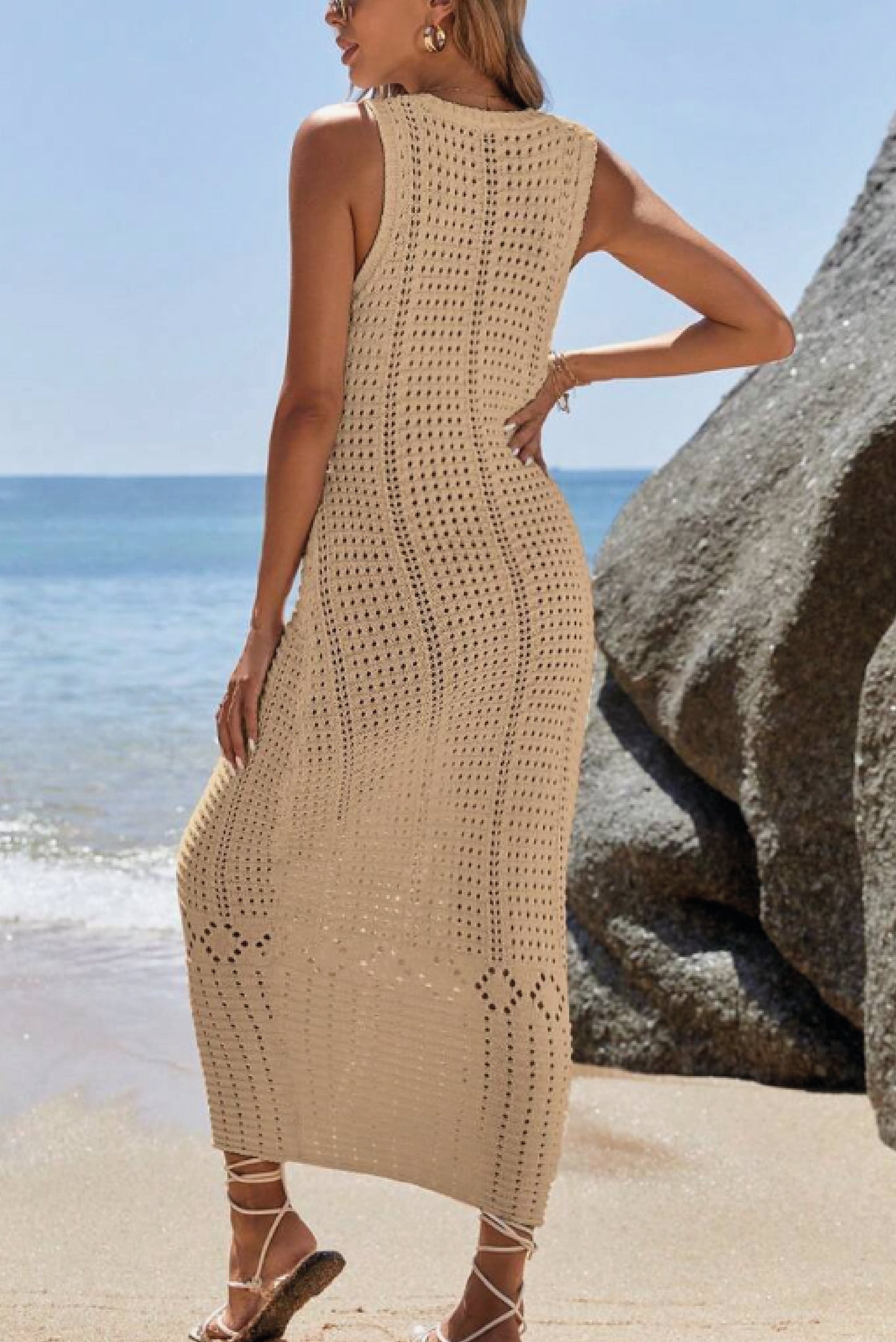 Art. 353007 Vestido largo crochet Crudo