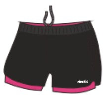Art. 511206 Short Deportivo con Calza Negro