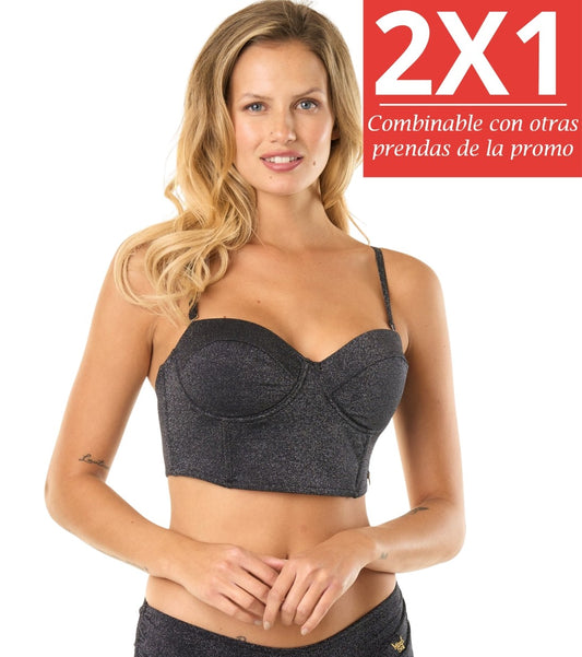 Art. 73182302 Corpiño Shine Negro SALE
