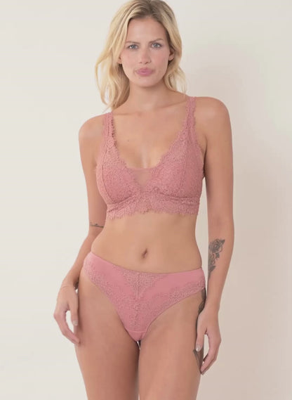 Art. 61026038 Set de Encaje Rosa Viejo